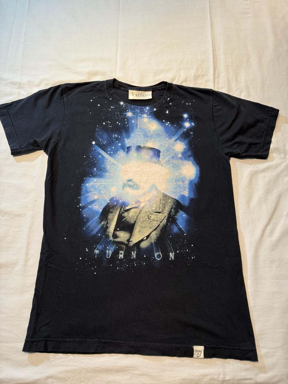 The Imaginary Foundation 'Turn On' Top Hat Graphic T-Shirt Black Medium